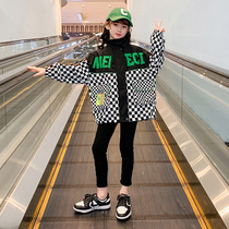 Girl Jacket Spring Autumn 2022 New Ocean Qi Trendy Children Dress Girl Autumn Clothing Tennis Red Jacket Blouses