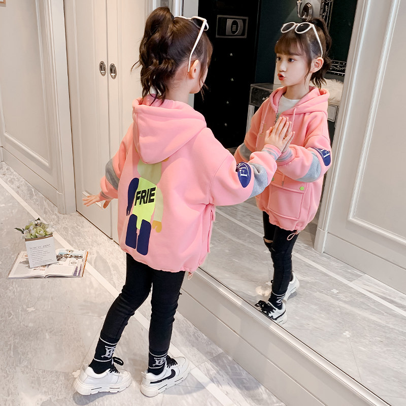 Girls' coat spring and autumn style 2022 new Korean version of the Western style autumn clothing children's net red top girls in the big children's clothing trend