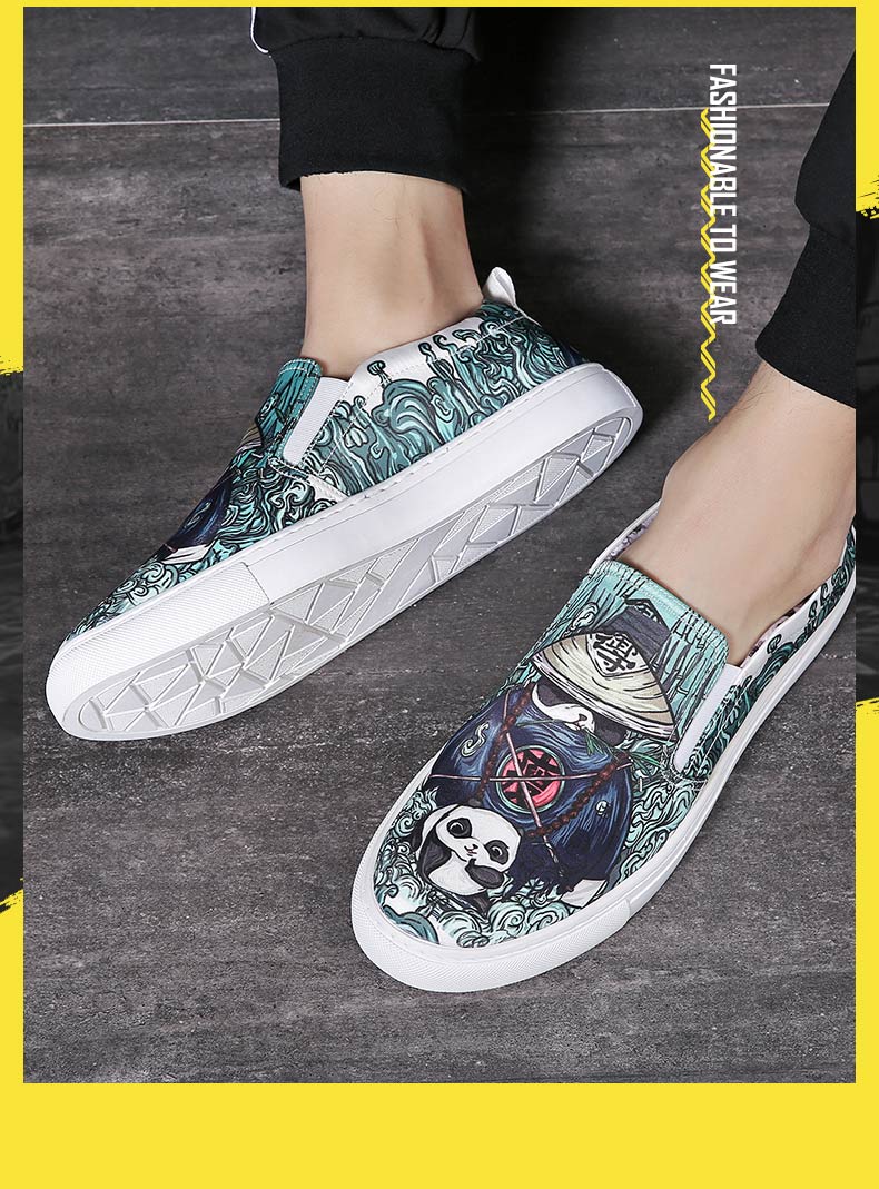 Tide thương hiệu giày vải nam hoang dã 2019 mới lười giày lười một chân giày xu hướng giản dị mùa thu phiên bản Hàn Quốc của giày thủy triều - Plimsolls giày the thao nam biti's ucare