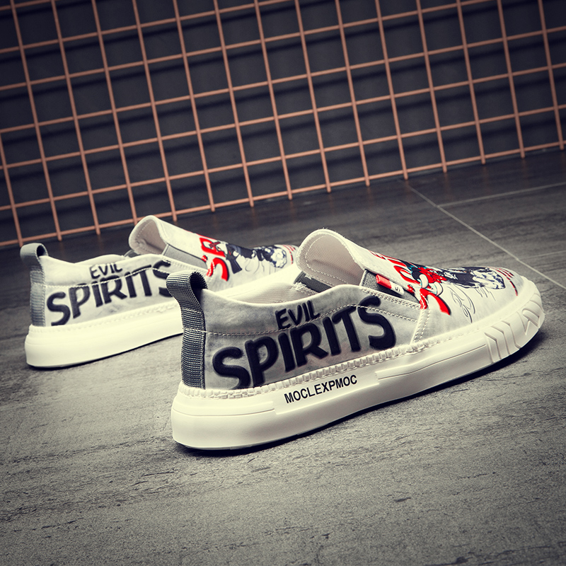 Men's shoes 2021 spring and autumn new canvas casual slip-on flat bottom all-match men's cloth shoes lazy trendy shoes sneakers