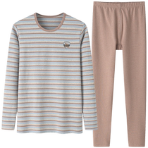 Teenagers autumn clothes and long pants suits for boys and girls junior high school high school and college autumn and winter thickened bottoming shirts and thermal underwear