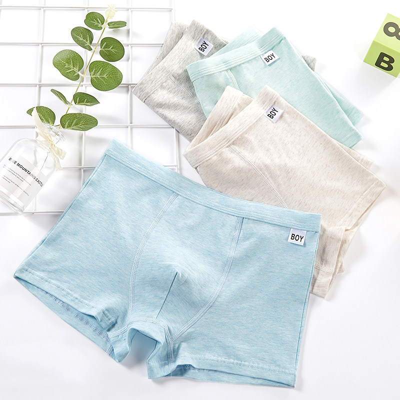 Teen Pants Four-corner Pants Pure Cotton Student High School Junior High School Boy Hair Growing Period Little Boy Four-corner Shorts