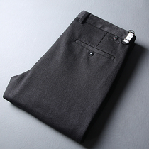 Solitary Qingkura-leftover 30 yards of new high-end dark pressure wrinkled casual Western pants knitted fabric 731