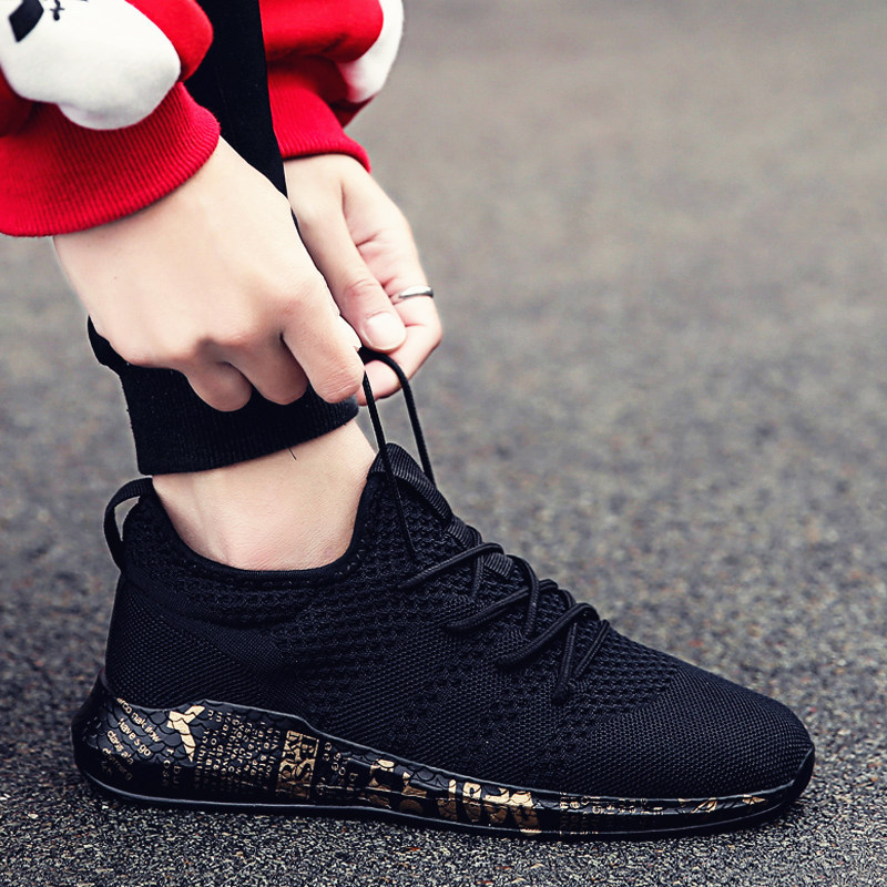 Europe station 2021 new fall men's Korean version trendy sports casual board shoes 100 lap breathable running men's shoes