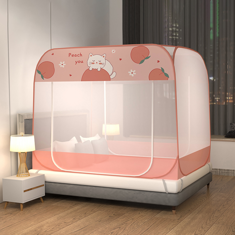 Mongolian Bag Home 1 8 Anti-fall Folding 1 5 1m Free of installation Double door 1 2 thickened mosquito nets free of installation 2 m