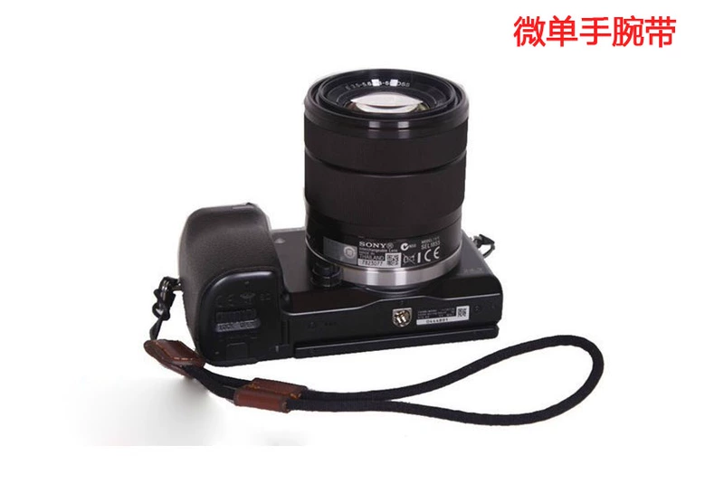 dây đeo cổ tay máy ảnh SLR vi phụ kiện da dây đeo cổ tay dây đơn và đôi thích hợp cho Canon Nikon Sony Phổ - Phụ kiện máy ảnh DSLR / đơn