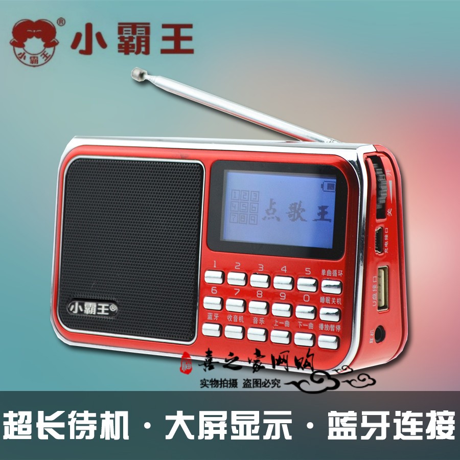 Bully D30 Bluetooth radio plug-in speaker for the elderly big screen digital lyrics display charging audio