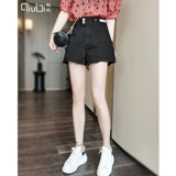 秋比 Хлопковая черная джинсовая юбка, шорты, тонкие штаны для отдыха, коллекция 2022, оверсайз, высокая талия