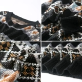 Трикотажный вместительный и большой весенний осенний свитер, большой размер, европейский стиль