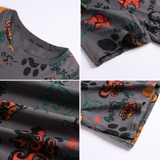 Хлопковая длинная летняя футболка с коротким рукавом, средней длины, свободный крой, большой размер