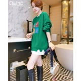 Осенняя модная толстовка, мультяшный лонгслив, коллекция 2021, оверсайз, с рукавом, круглый воротник