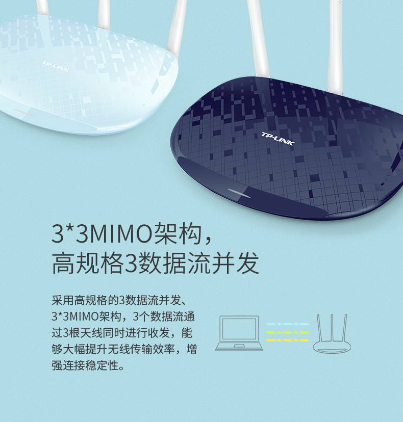 TP-LINK无线路由器WR886N无线家用 450M穿墙高速wifi光纤tplink