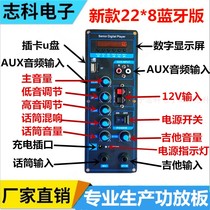 New 2208 Bluetooth remote control microphone priority digital available 12V lithium battery high power outdoor mobile power amplifier board