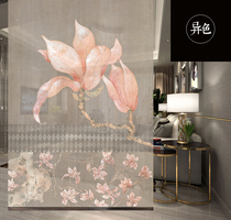  YEESA different color new Chinese partition curtain screen curtain soft screen Soft partition hanging screen roller curtain entrance 565 Magnolia