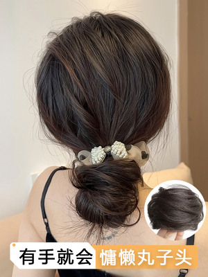 taobao agent Zhenfa Maruko Head Fluffed Falter Hair Female Natural Low Maruko Bridal Plate Flower Bud head Bun