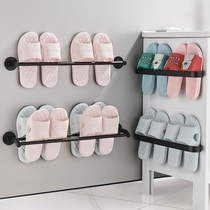 Bathroom trailer rack wall-mounted non-perforated toilet shoes storage artifact toilet door rear shelf space aluminum