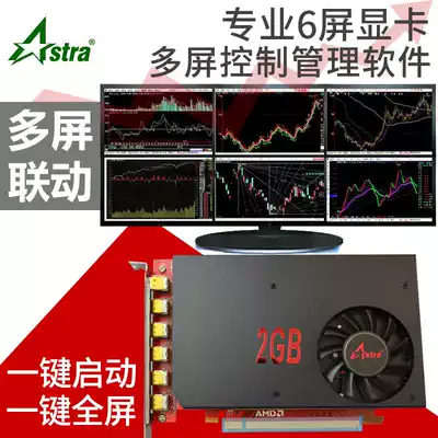 r7 350 2g six-screen multi-screen graphics card 6-screen split-screen graphics card splicing stock computer multi-screen graphics card