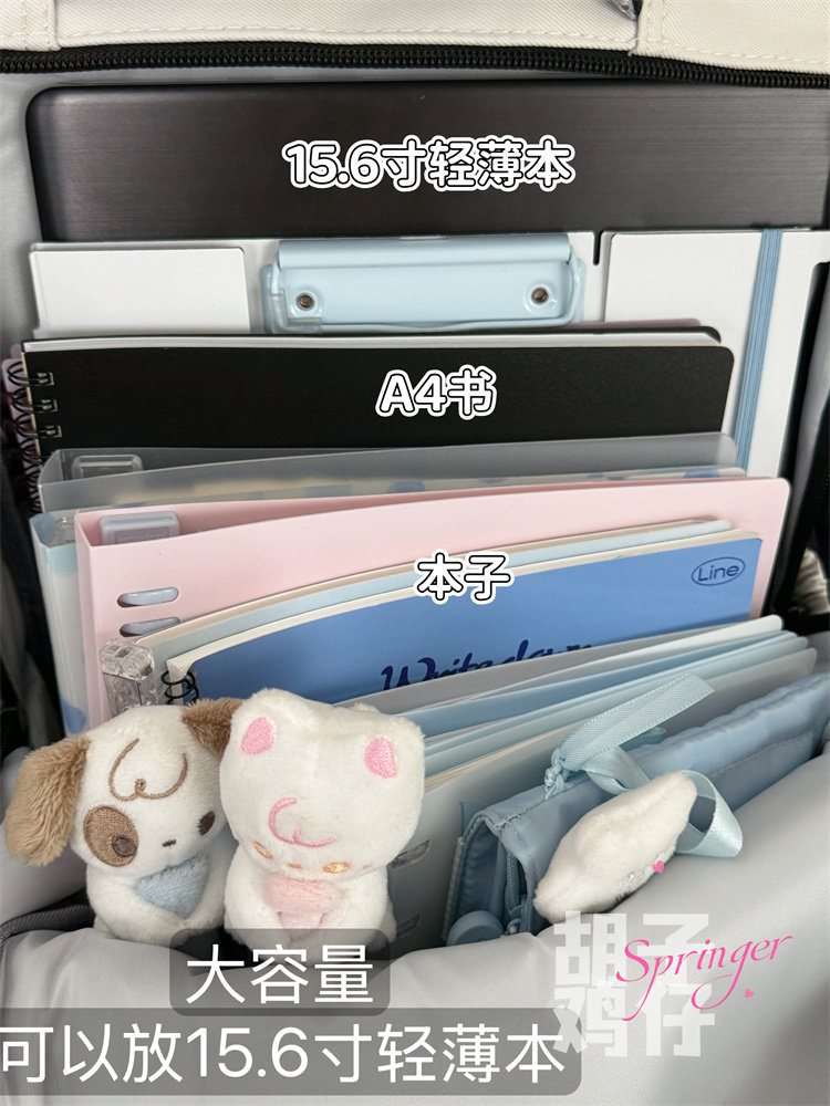 Bearded Chicken Niche Design Trendy Backpack for Female Junior High School Students, High School Students, and College Students, Large Capacity Backpack