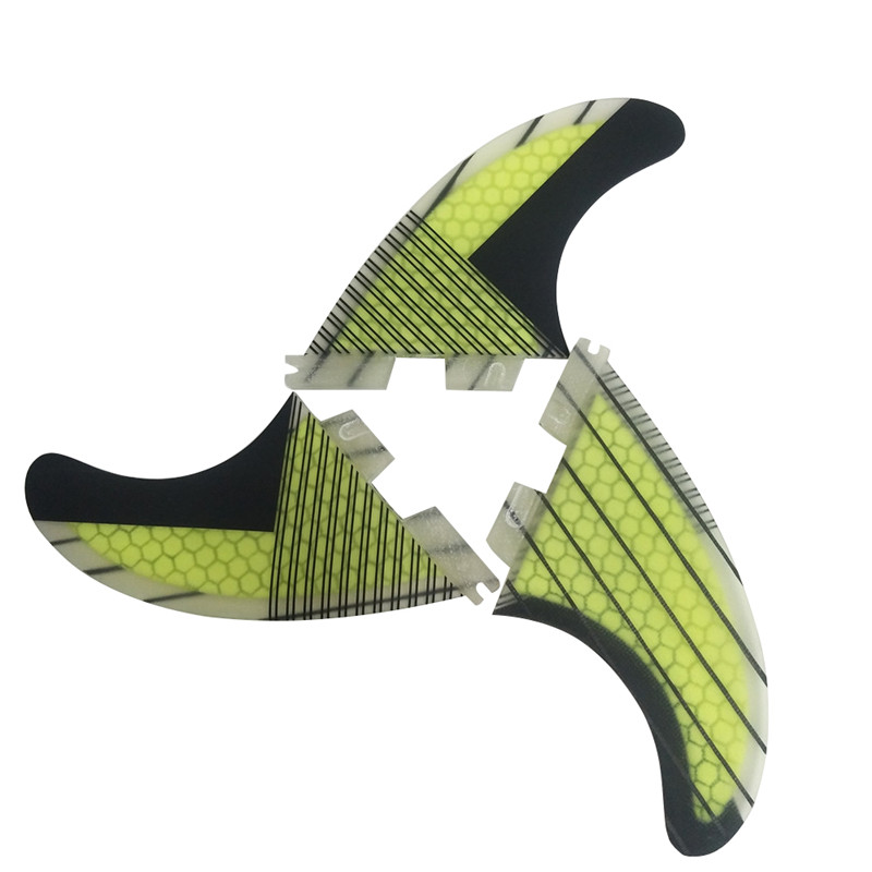 UPSURF Honeycomb Fish Fin Surfboard Fin Tail Rudder Surf Tailfin double Tabs 2 bofibertail fin