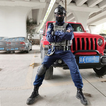 Chiefs new tactical instructors clothing long sleeve mens and womens rescue clothing dark blue training uniform duty suit suit comfortable and wear-resistant