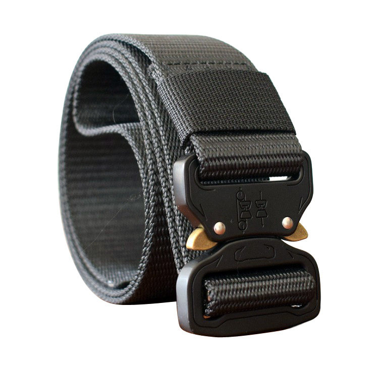 Metal buckle multi-function cobra pants belt for men and women military fans Special forces outdoor training canvas tactical nylon belt