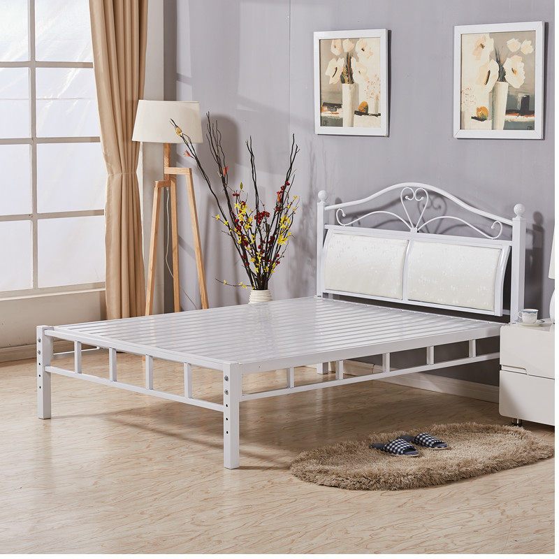 European-style soft wrought iron metal double bed shelf apartment 1 5 meters princess 1 8 adults 1 2 single staff beds