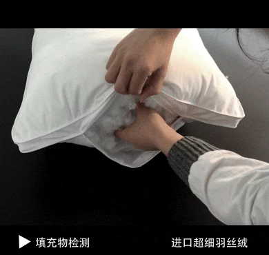 Lensk Cotton Hotel Gối Gối Vải Cotton Feather Trường trung học Điều dưỡng Thấp Cổ tử cung Gối mềm - Gối