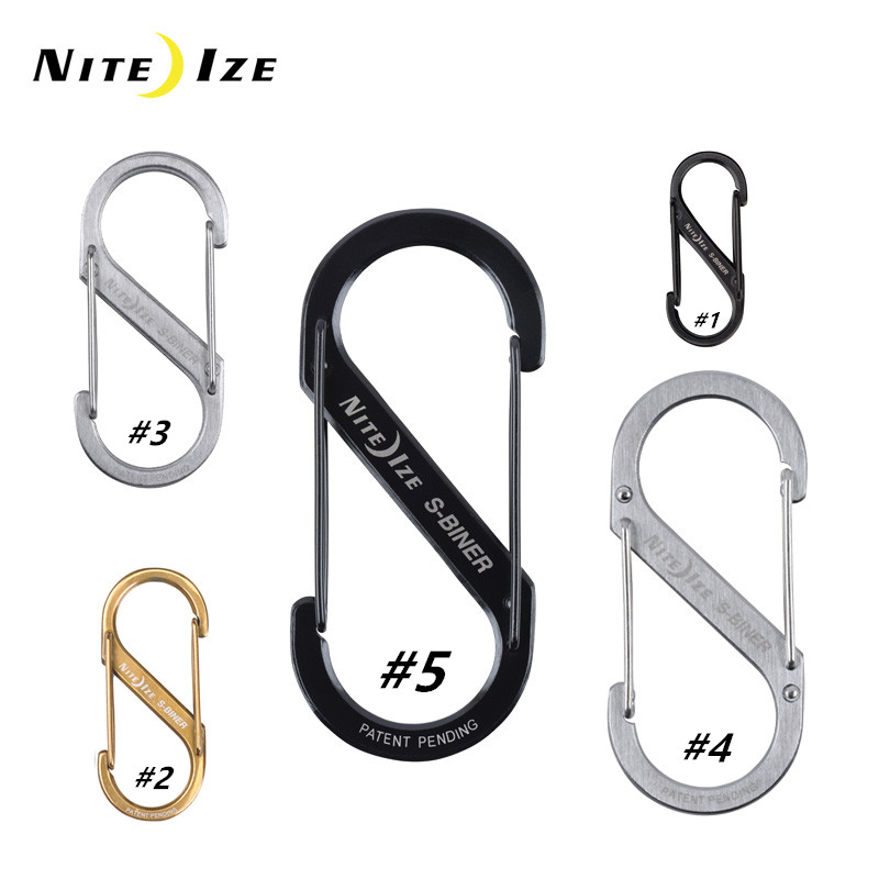 Nite ize Stainless Steel 8 word buckle keybuckle backpack button button knuckle button to hang 3 color EDC