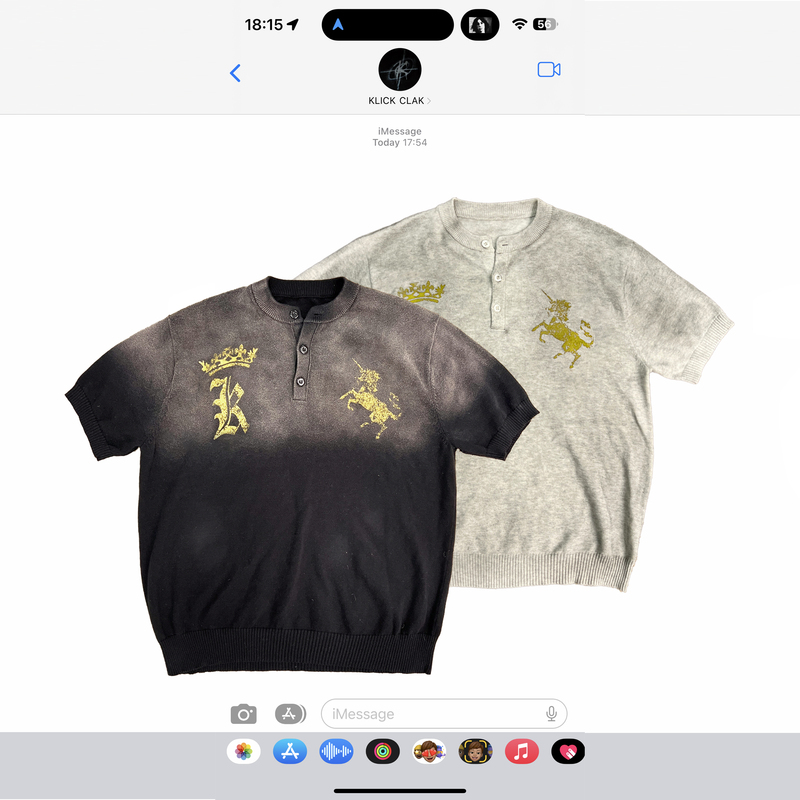 Klickclak26Ss Washed and Distressed Short-Sleeved T-Shirt with Horse Print