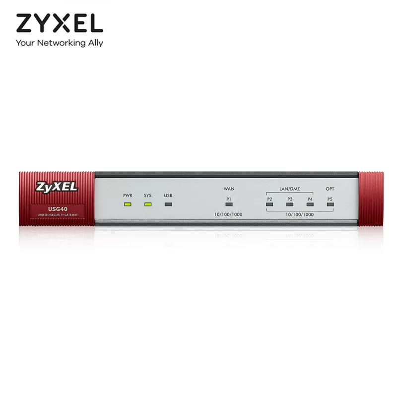 Zyxel Heettes USG40 WAN порт маршрутизатор Enterprise VPN, UTM безопасность сети, брандмауэр, управление AP, белый