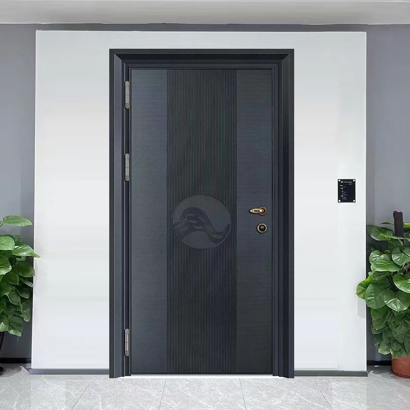 Modern minimalist fashion entry door minimalist light luxury entry door anti-theft door cast aluminum villa door stainless steel entry door