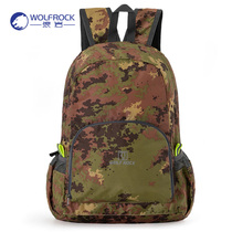 Folding Shoulder Bag Wolf Rock Mens and Womens Light Skin Bag Shoulder Bag Tourist Bag Folding Bag Waterproof