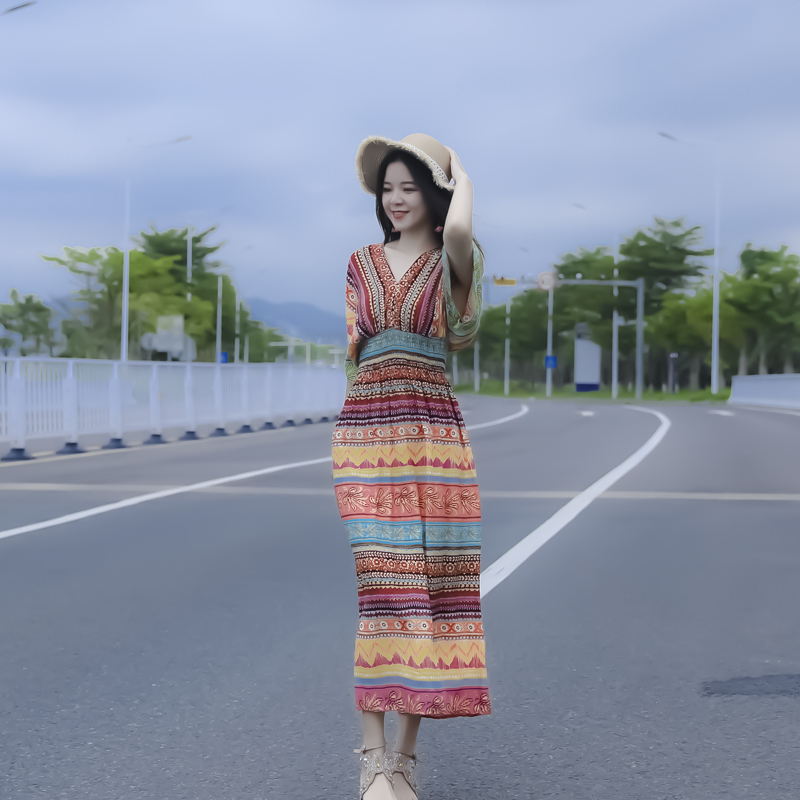 Thailand, Malaysia, Seaside Vacation, Beach Dress, Yunnan, Lijiang, Dali, Travel Photography, Bohemian Style Long Dress