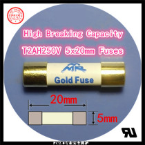 AMR T2AH250V European audio amplifier bile machine HIFI gold cap silver wire fuse tube 2A 5x20mm