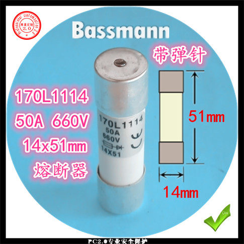 FUSE DENMARK 170L1114 50A 660V 14x51 MELT CORE INSURANCE PIPE