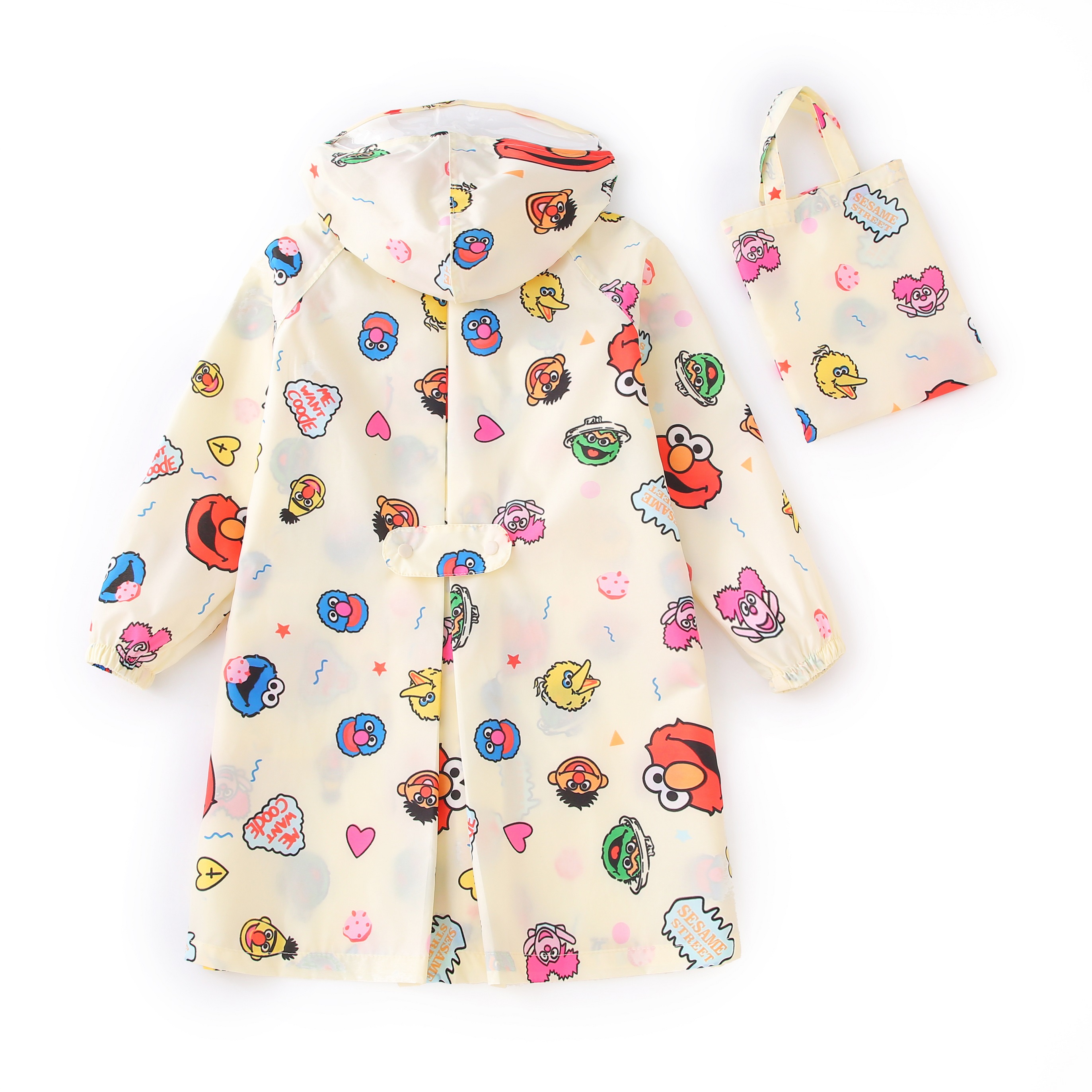 Japan's new cartoon quick-drying children's raincoat boys and girls kindergarten students bring school bag seat long school bag seat poncho