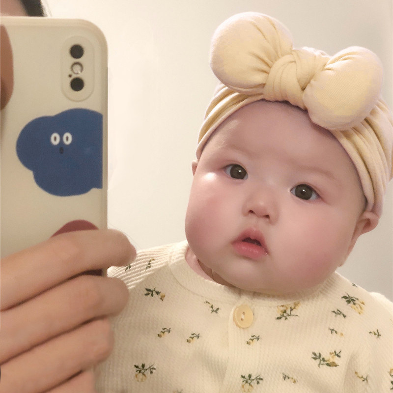 Baby guard fontanelle cap spring and autumn thin section 01 early March baby cap baby cap pure cotton cute super cute autumn hat female