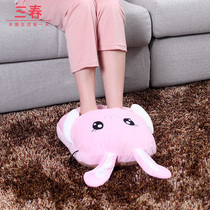 Sanchun plug-in warm foot treasure cartoon hand warm warm shoes heating pad low pressure washable