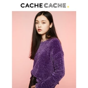 CacheCache2018 mùa thu đông mới chenille bảo hiểm rủi ro trắng bất thường lười biếng áo len áo len nữ