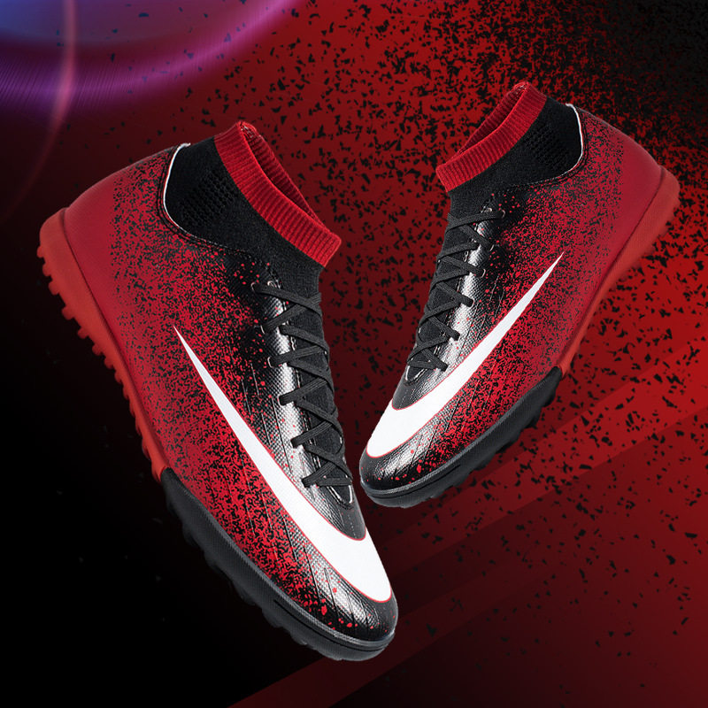 Cro football shoes Men and women Broken Nails Children's Anti-Slip Ag Long Nails Little Lee Spurs K Guest Students Sports Tf Training Shoes