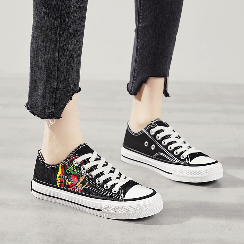 2020 spring new trend all-match cloth shoes casual sports students low-top canvas shoes summer breathable skateboard shoes women