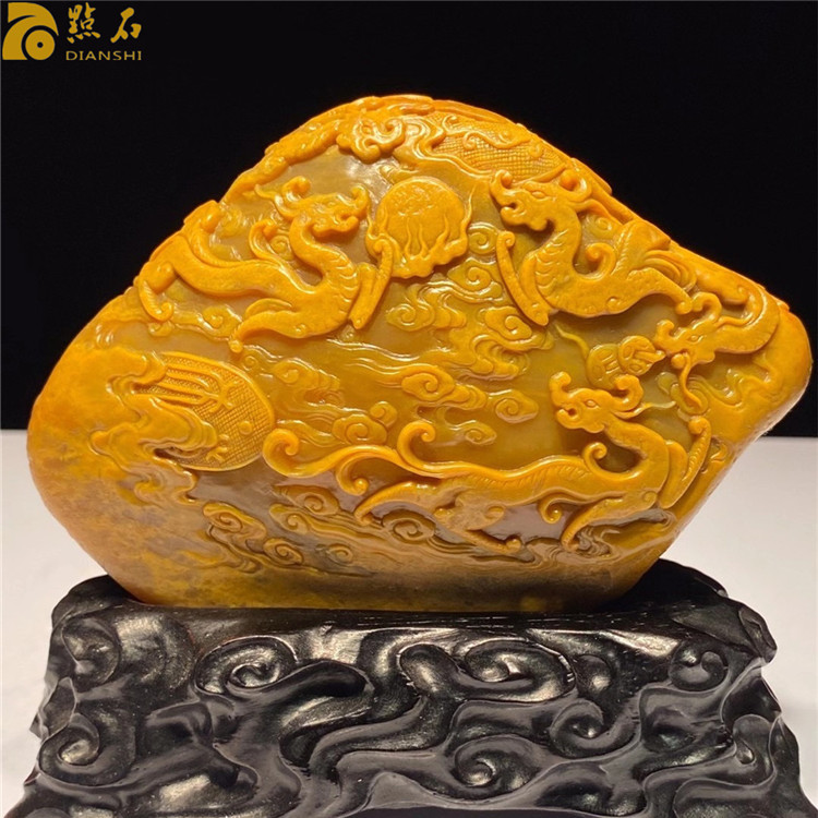 Shoushan Stone Pendulum Pieces Fields Yellowstone Seal Lao Stone stone Stone Sculpted Piece Living Room Feng Shui Town Residence Office Furnishing