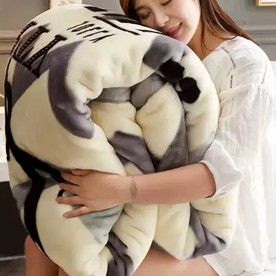 Blanket quilt coral velvet double thick warm sheets winter new dormitory students single flannel blanket