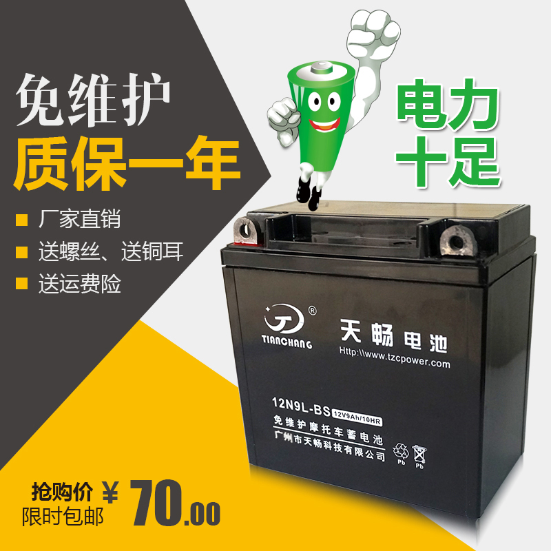 Locomotive battery 12v9a maintenance-free universal Suzuki King diamond Leopard Prince Qianjiang 12V9AH locomotive battery