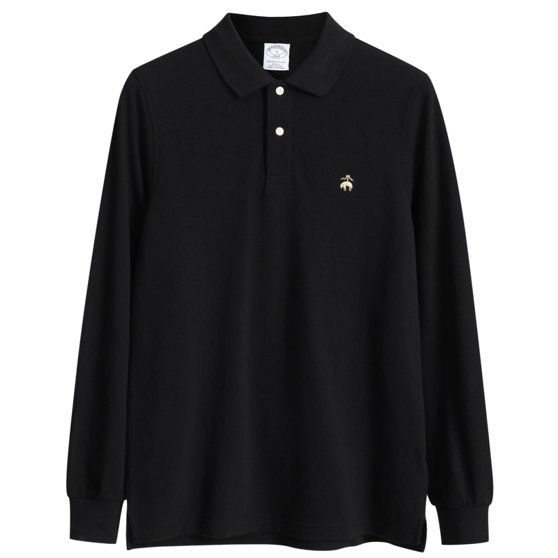 Domestic In-Stock Brooks Long-Sleeve T-Shirt Classic Autumn and Winter Casual Pure Cotton Polo Shirt for Men Domestic In-Stock Brooks Long-Sleeve T-Shirt Classic Autumn and Winter Casual Pure Cotton Polo Shirt for Men
