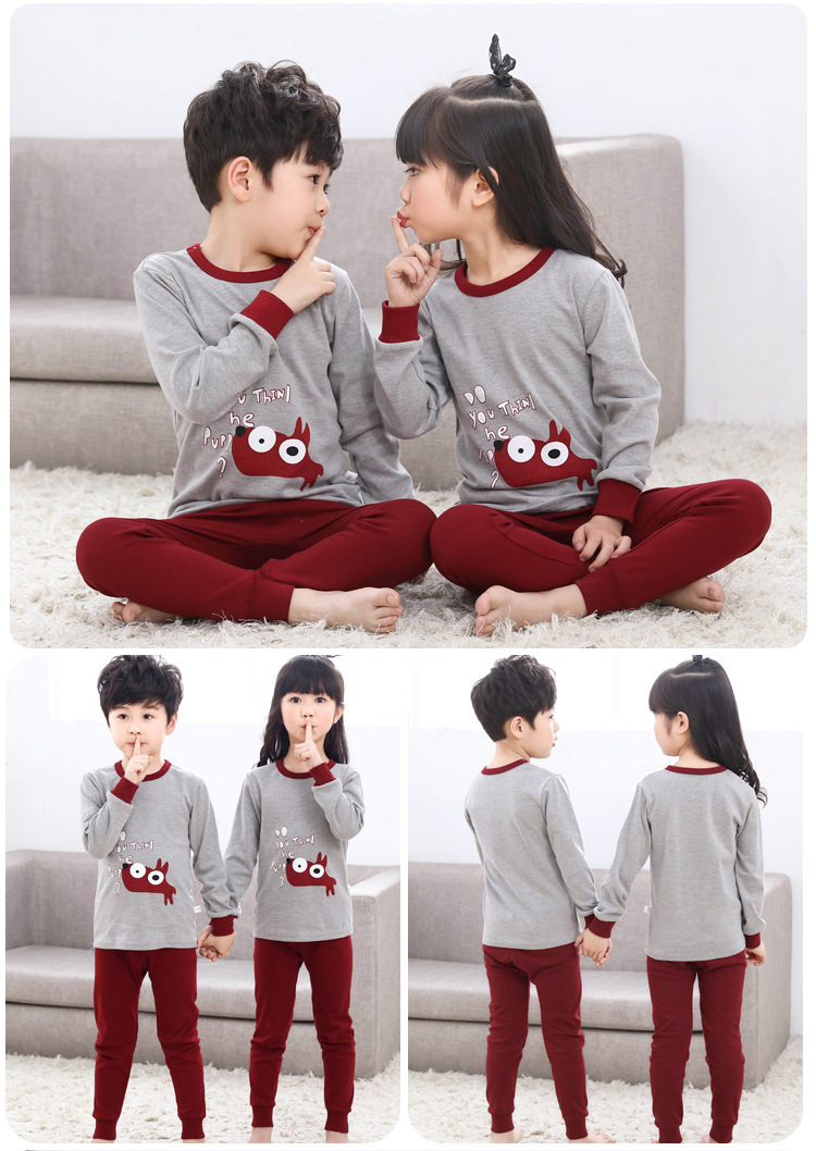 Bộ đồ lót trẻ em cotton ấm mùa thu quần áo cho bé mùa thu và mùa đông đồ lót bó sát bé trai bé gái 2-3 tuổi đồ ngủ trẻ em