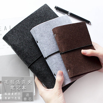 Ins literary fresh couple a5a6 felt notebook