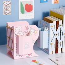 In cartoon bear pen pen can be scalable book folding folder easy student desktop tensile collection bookshelves