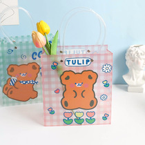 ins handbag plastic cute students high - end birthday gift gift small large cartoon bag