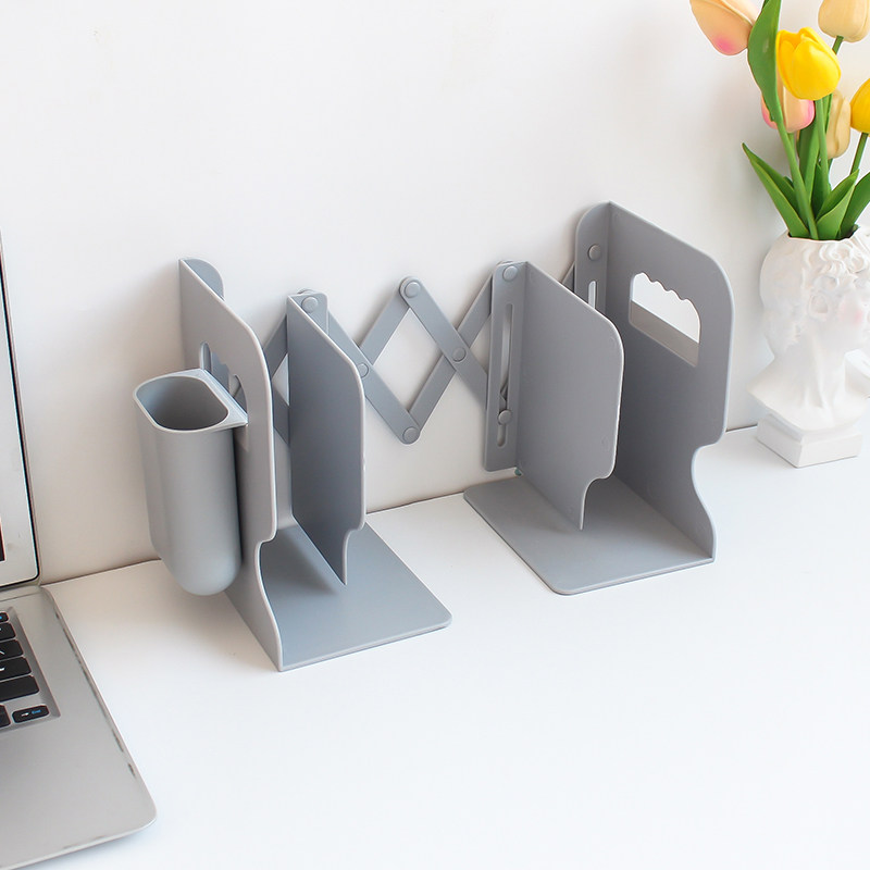 NijiaINS telescopic book stand brief containing bezel book holder book leaning on book desktop Student Dormitory with pen holder rack